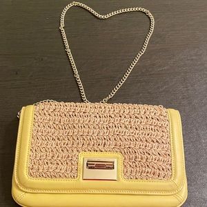 SUMMER SALE 🔥 Talbots Women’s Woven Crossbody Bag Yellow Classy and Stylish
